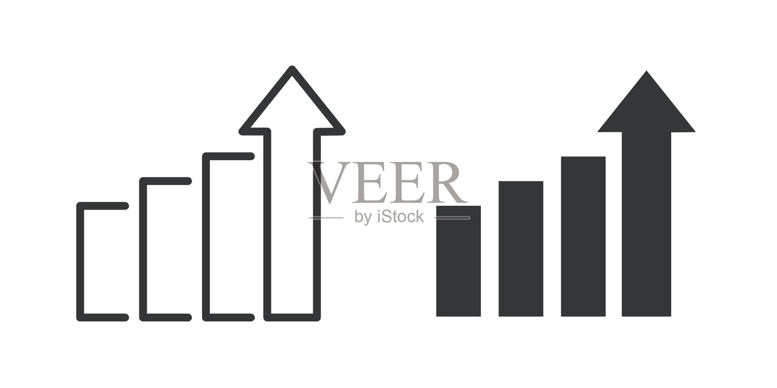 统计学细线和图形实心图标。可编辑的线条和完美的像素,独立于透明背景。插画图片素材