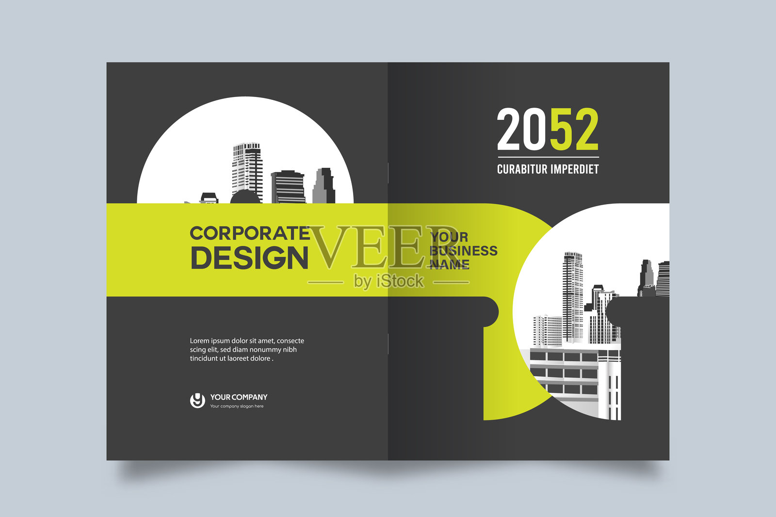 城市背景商业书籍封面设计模板插画图片素材