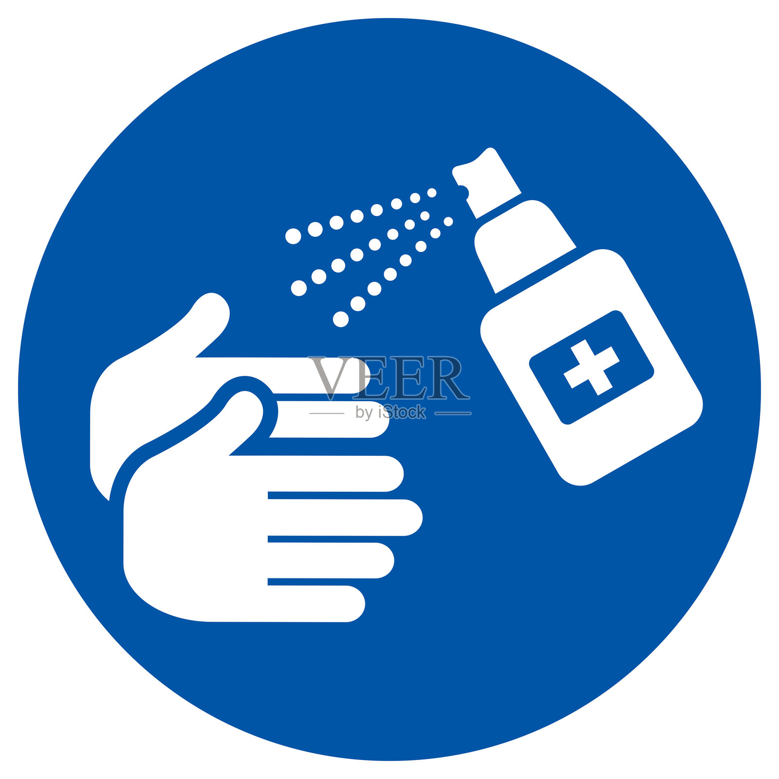 请洗手并消毒的矢量标志插画图片素材