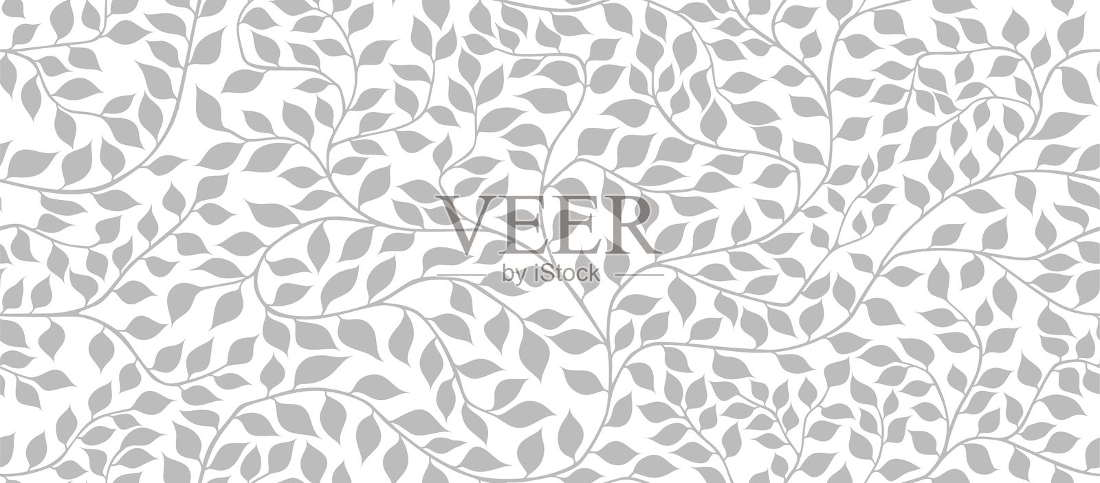 叶子几何图案无缝设计。插画图片素材