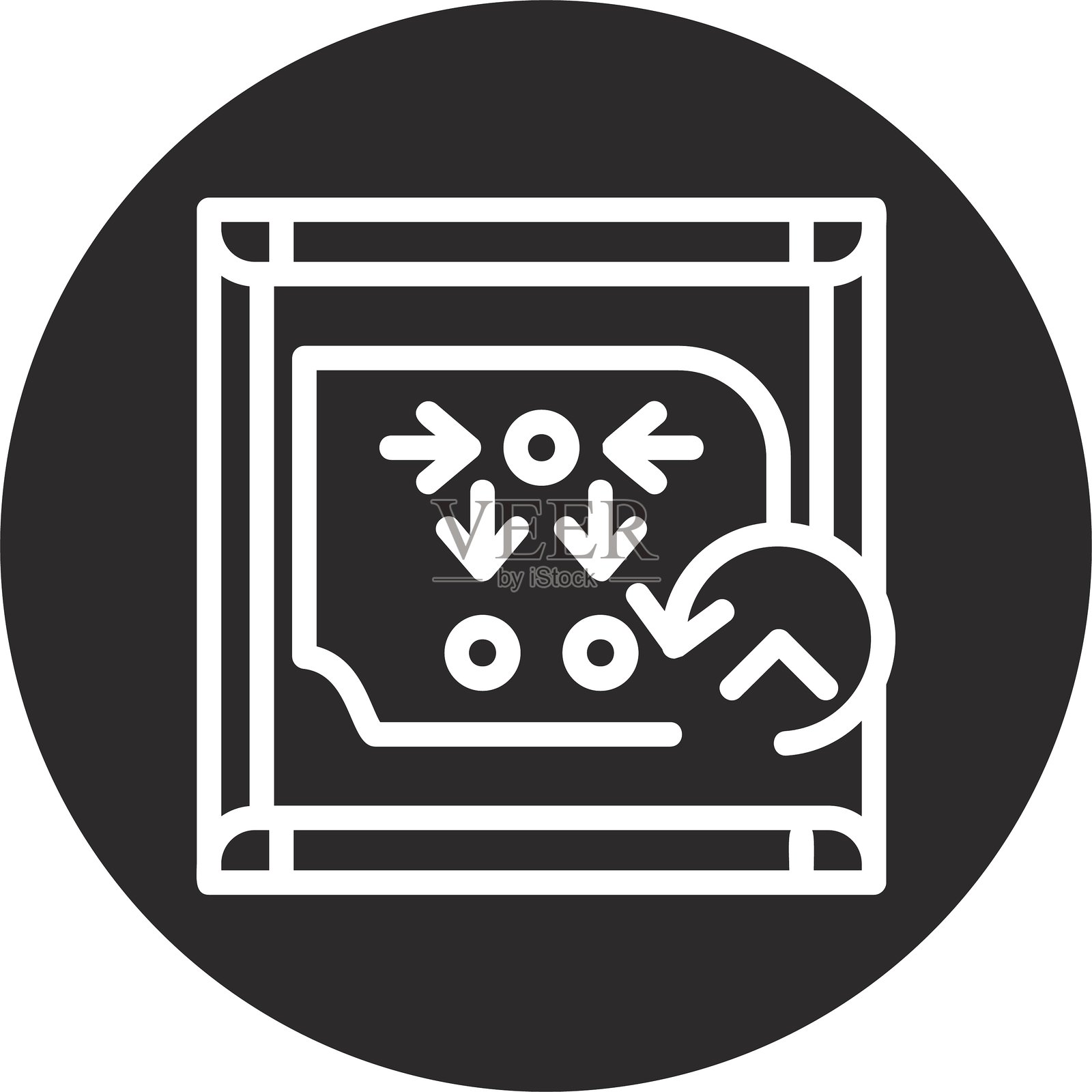 古代历史倒置黑色圆圈插画图片素材