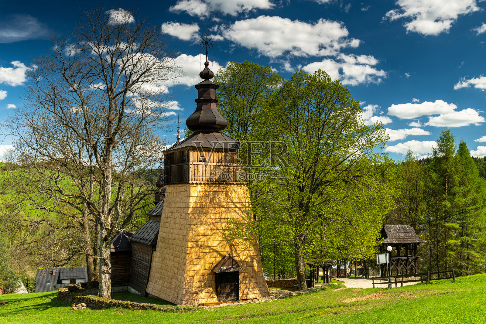 波兰沃伊科瓦的圣科斯马斯和圣达米安希腊天主教教堂照片摄影图片