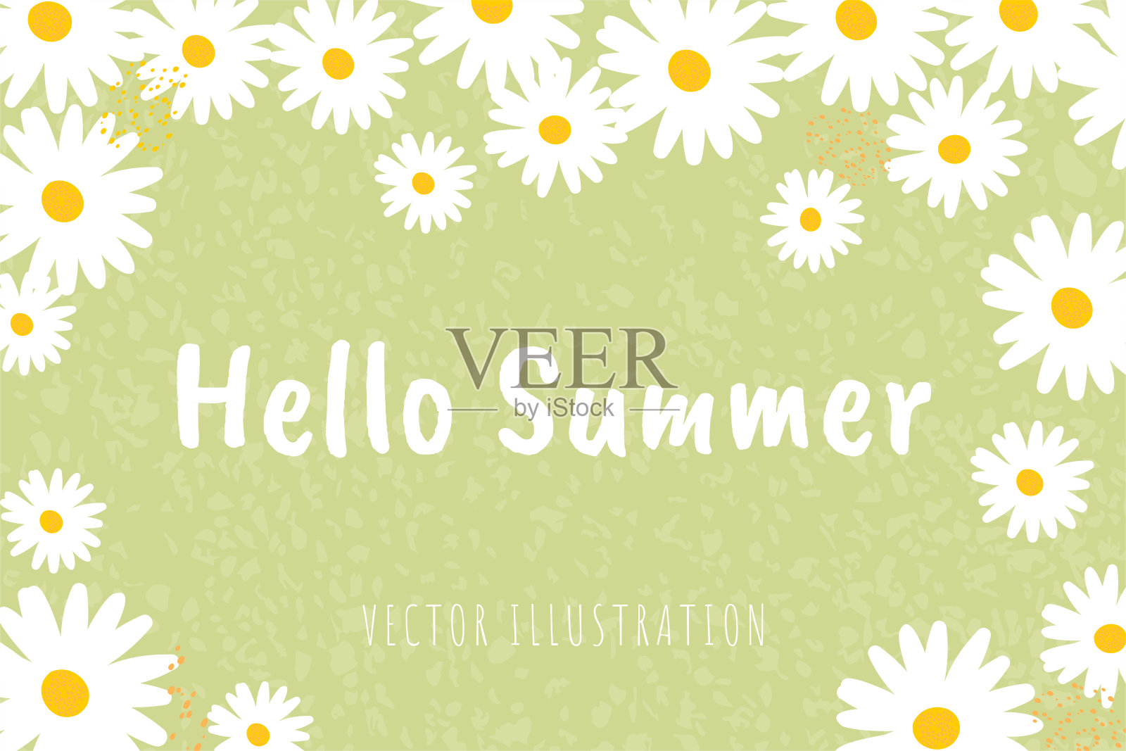 你好,夏天插画图片素材