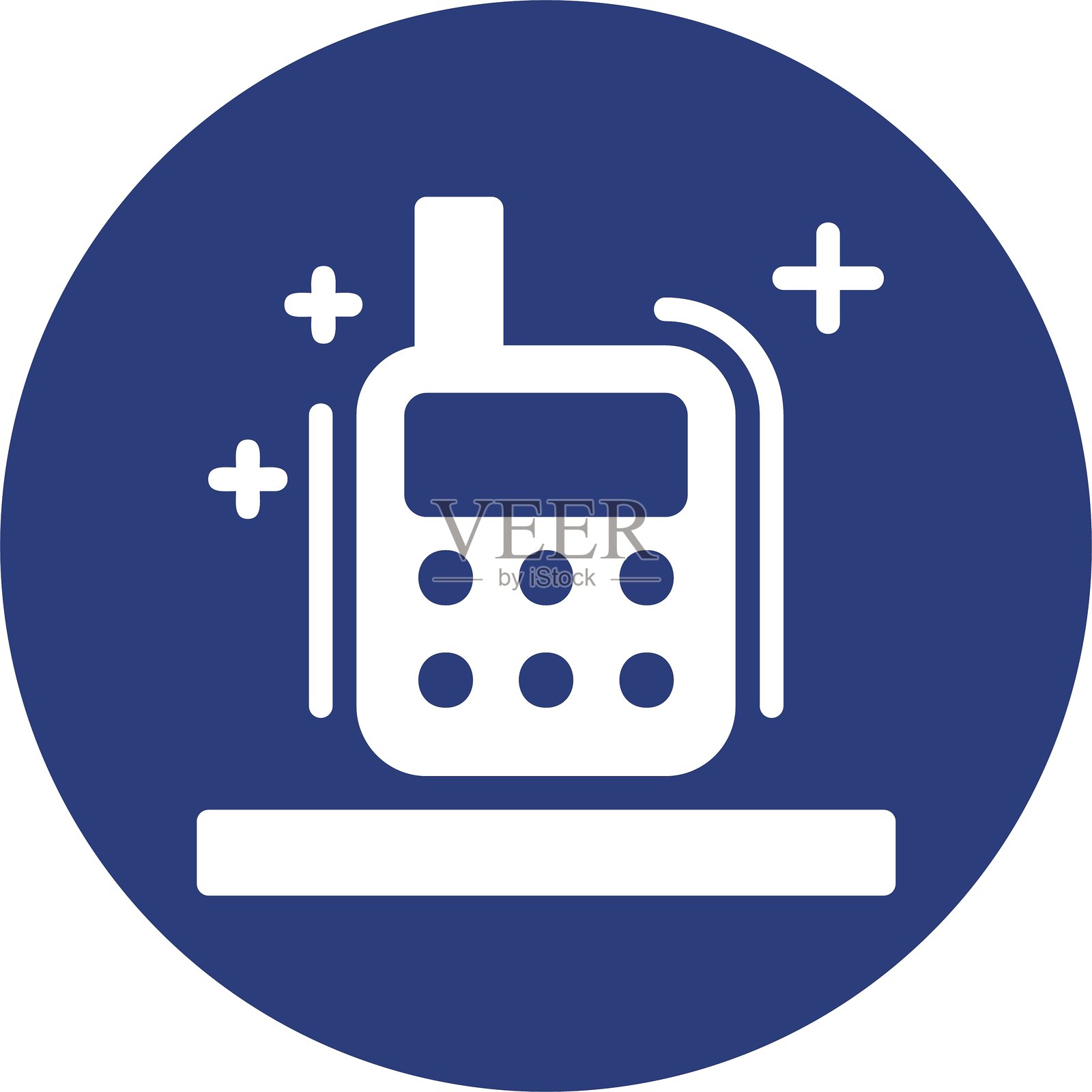 婴儿监视器图标圆形符号插画图片素材