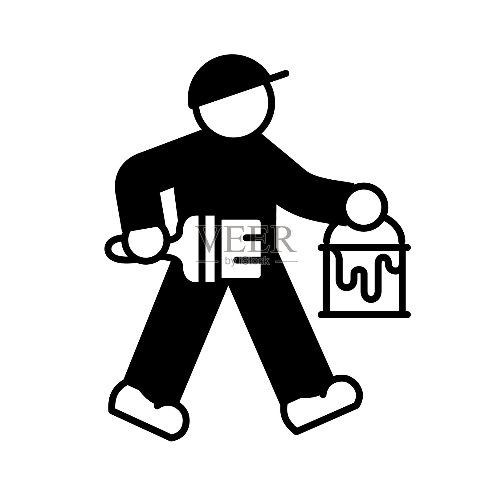 家居改善绘画和装饰服务图标符号插画图片素材