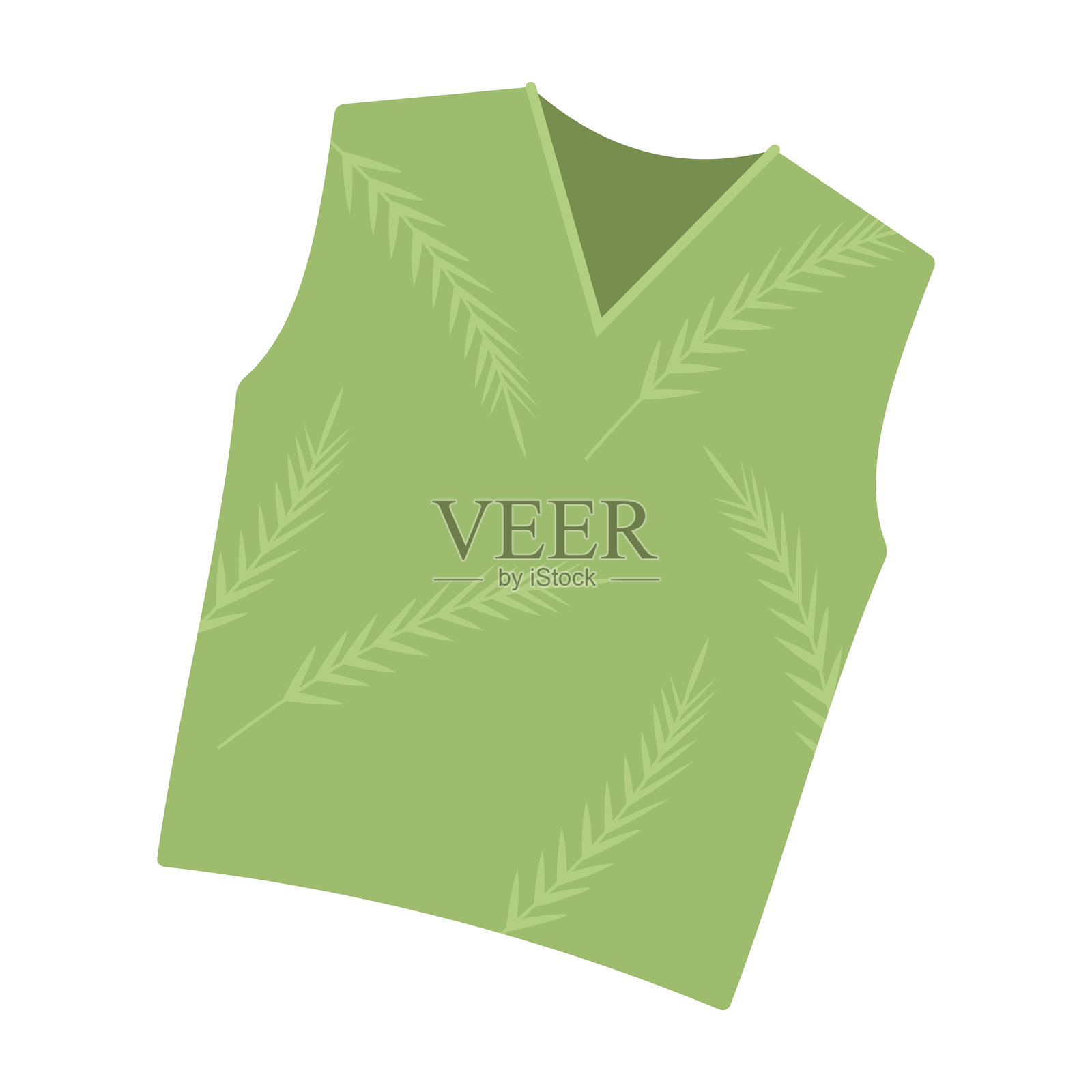 夏季海滩和休闲服装及配饰插画图片素材