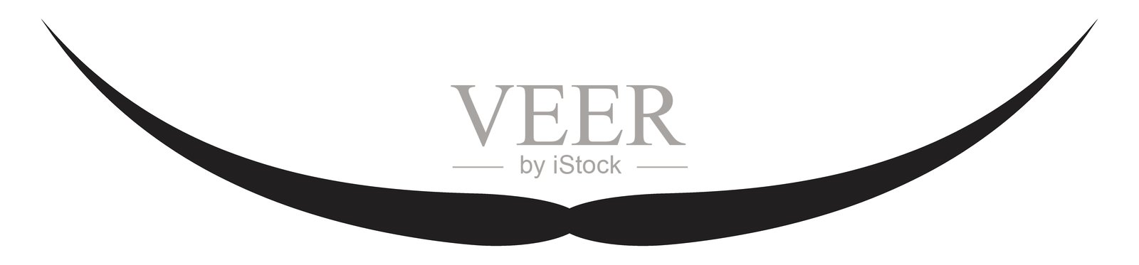 简约插图,黑色胡须置于干净的白色背景上。非常适合设计、喜剧或复古主题项目。漫画风格,趣味多变的图形元素。插画图片素材