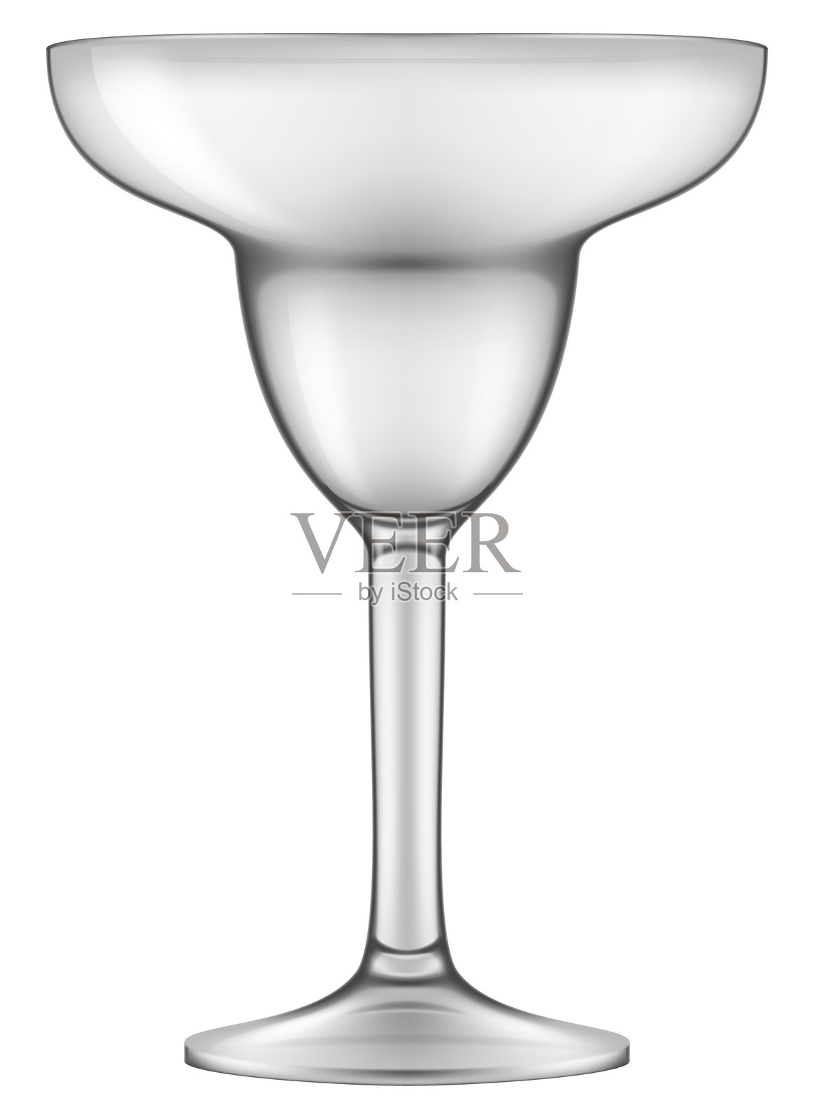 空的玛格丽塔酒杯。插画图片素材