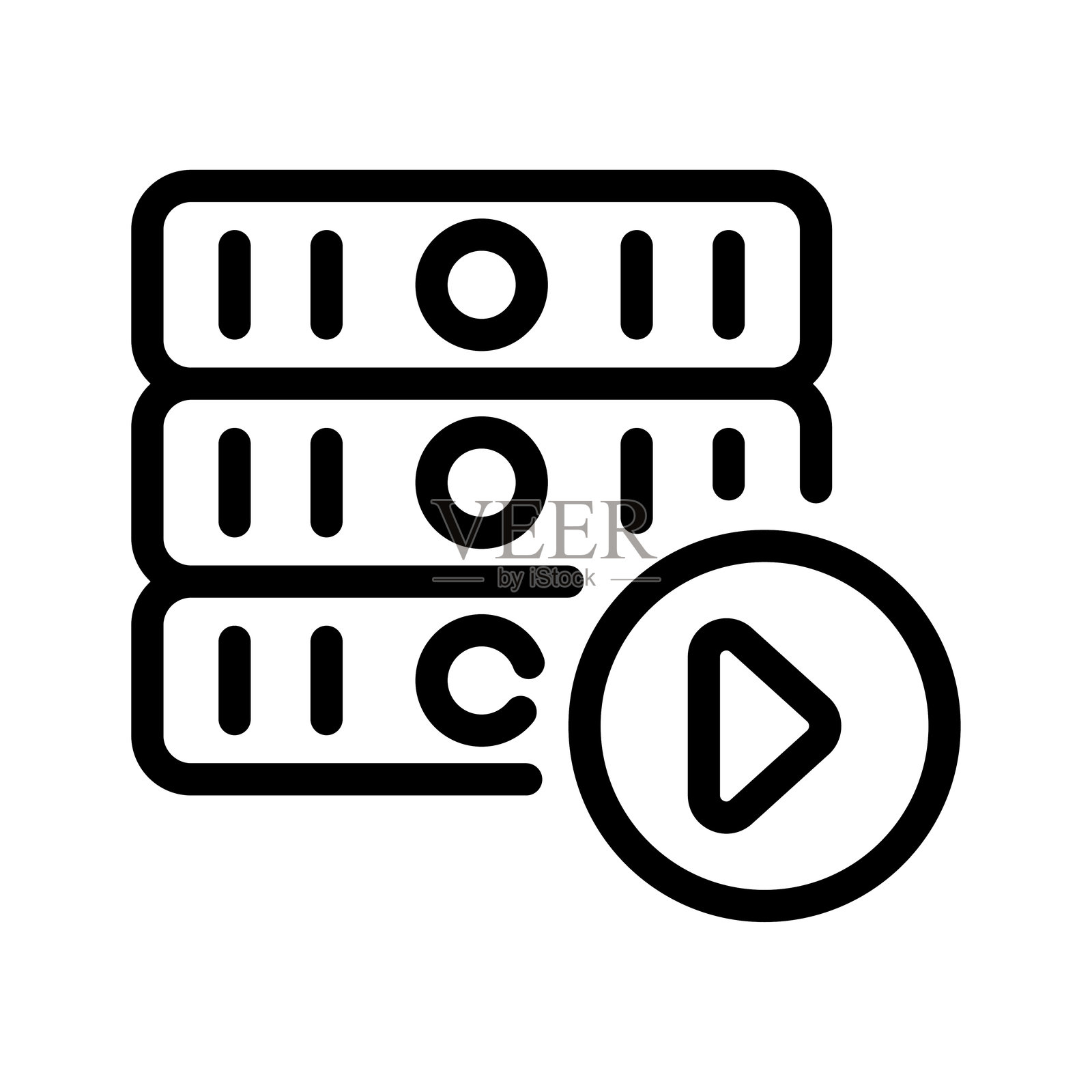 存储播放图标插画图片素材