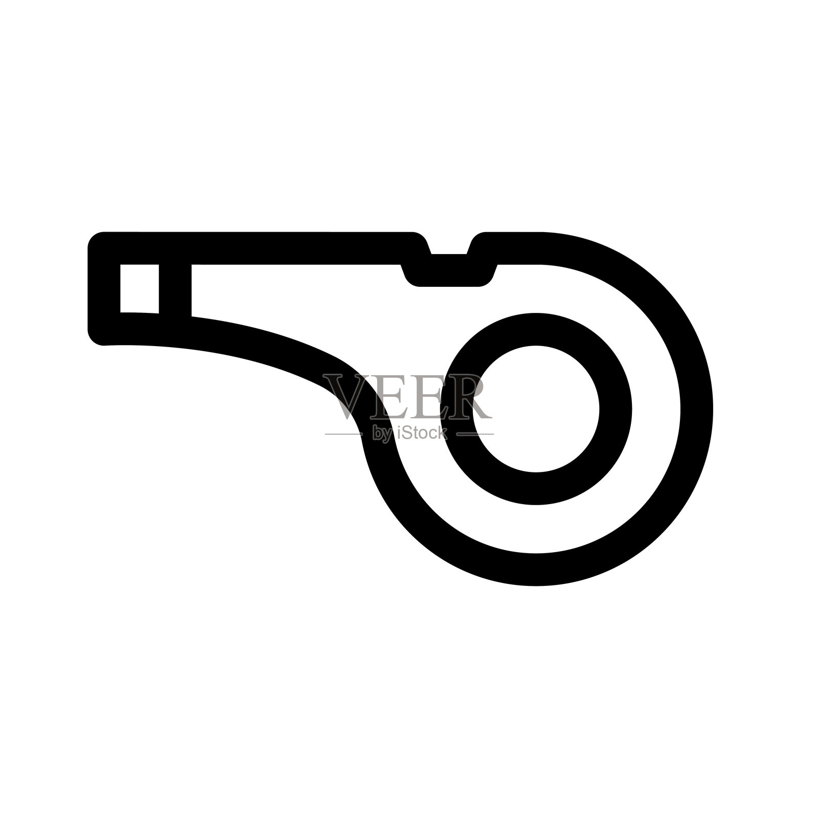 简单设计的哨子图标。矢量。插画图片素材