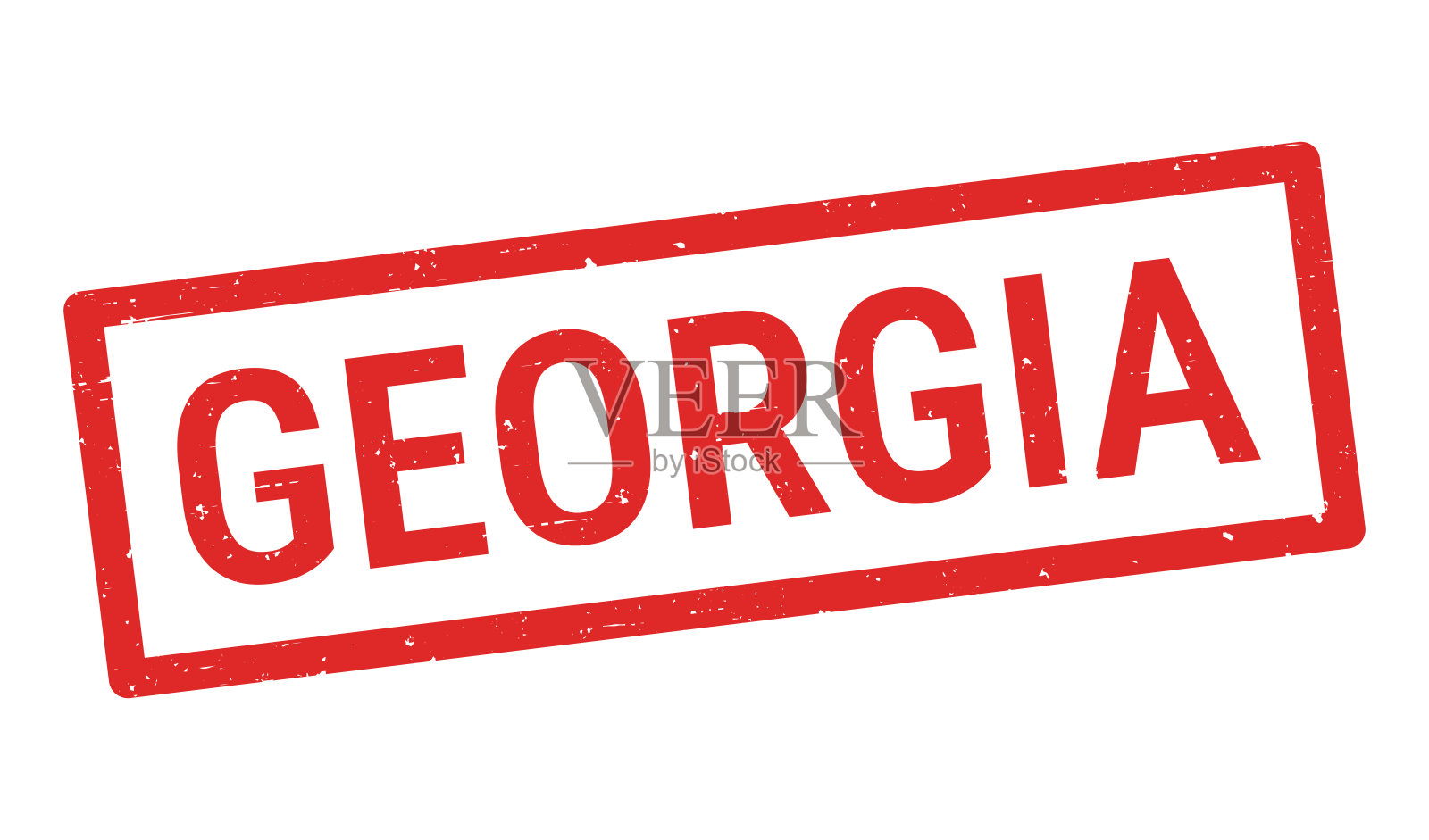 乔治亚州 - 白色背景上的红色橡胶印章插画图片素材
