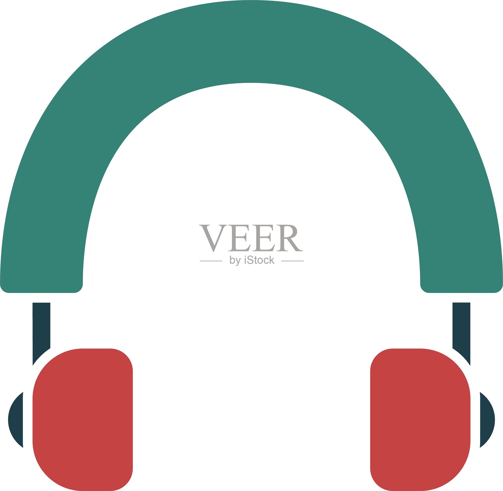 耳机图标多色彩设计插画图片素材