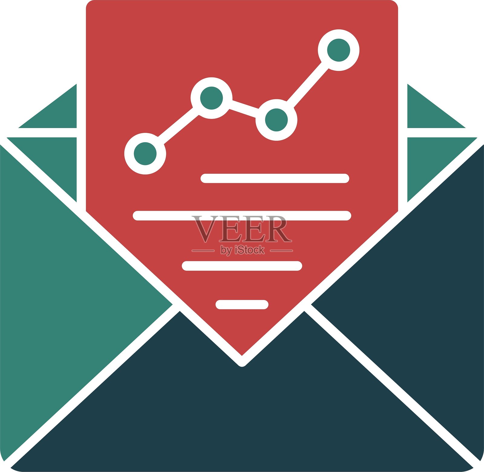 电子邮件营销图标 多彩图标插画图片素材