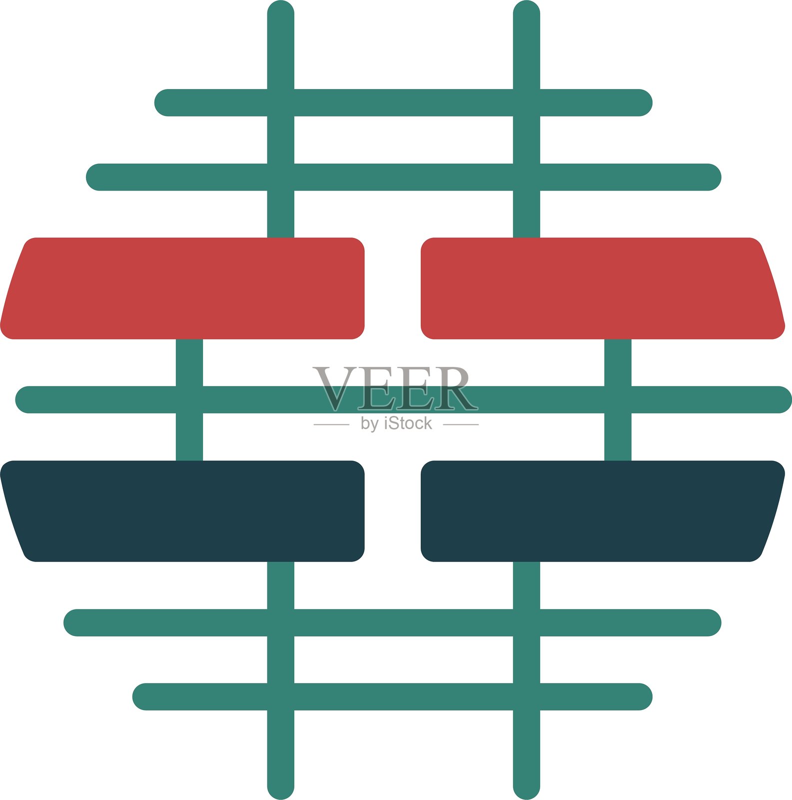 双喜字多色图标插画图片素材