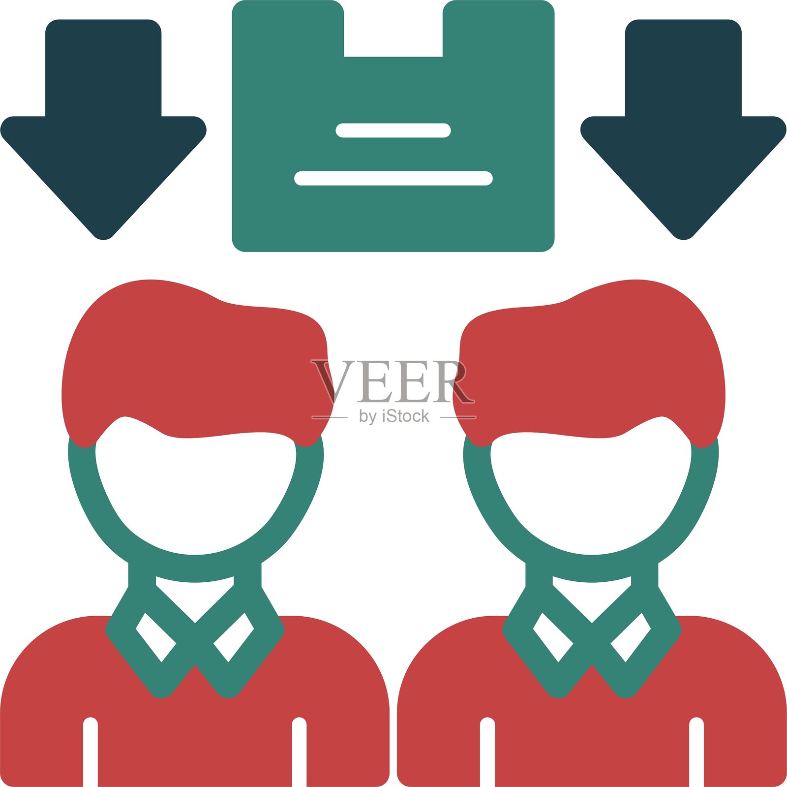 投票图标 多色图标插画图片素材