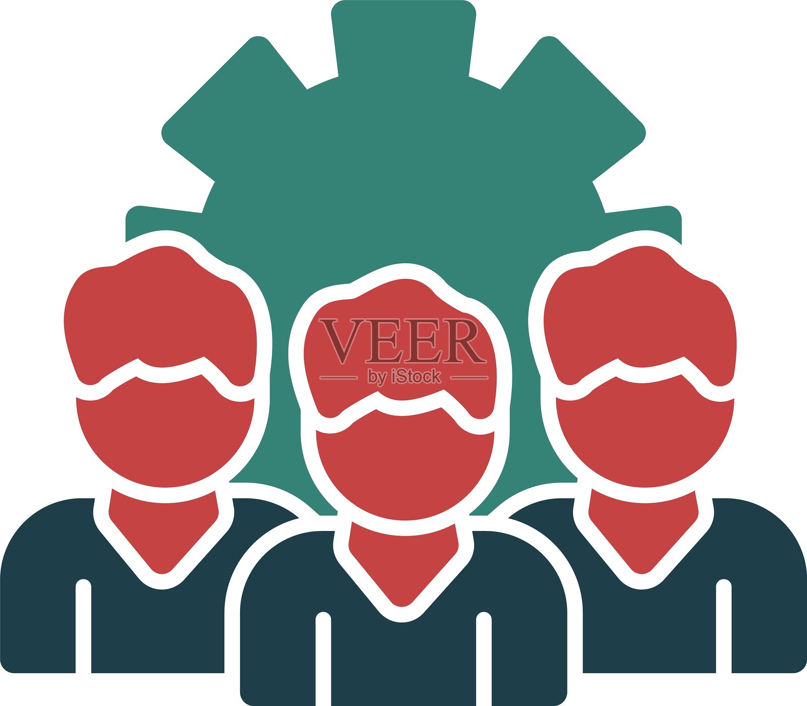 团队图标多色彩图标插画图片素材