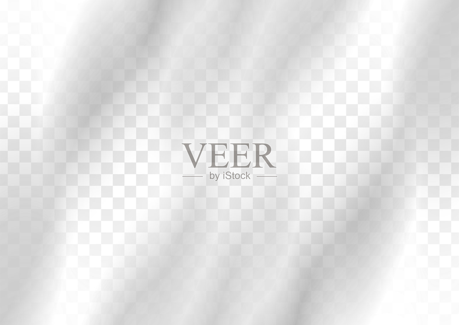 浅灰色和白色光滑光亮的透明波浪抽象背景插画图片素材