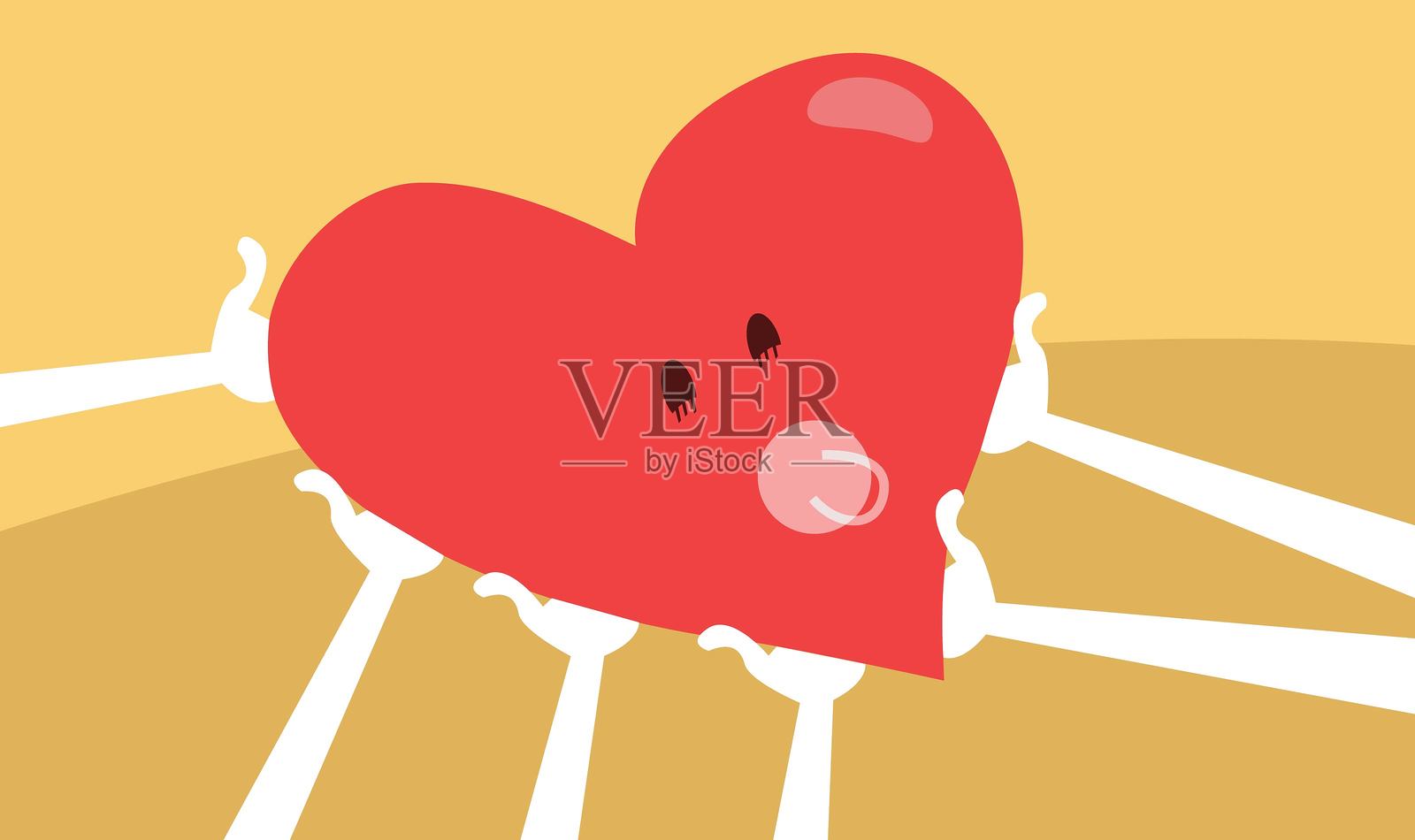 抚养一个孩子需要整个村庄的支持插画图片素材