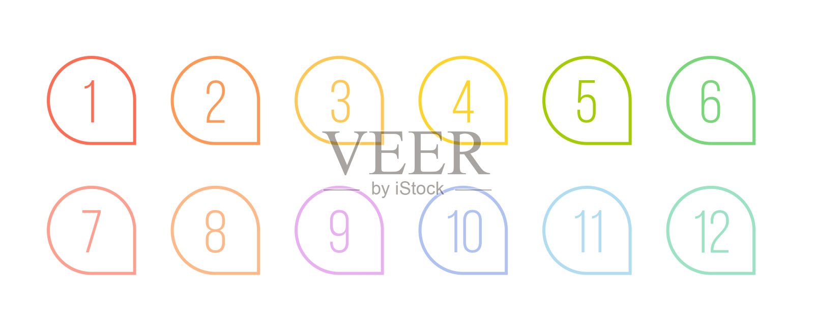 项目符号列表数字设计元素集插画图片素材