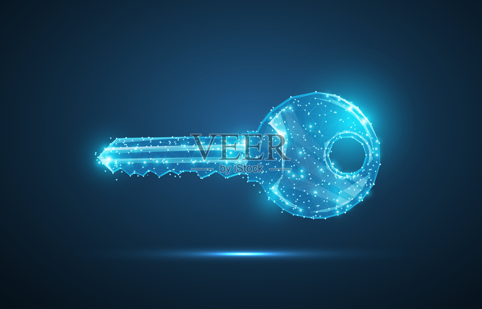 多边形线框网格艺术,边缘破碎,像星座。概念插图或背景。插画图片素材