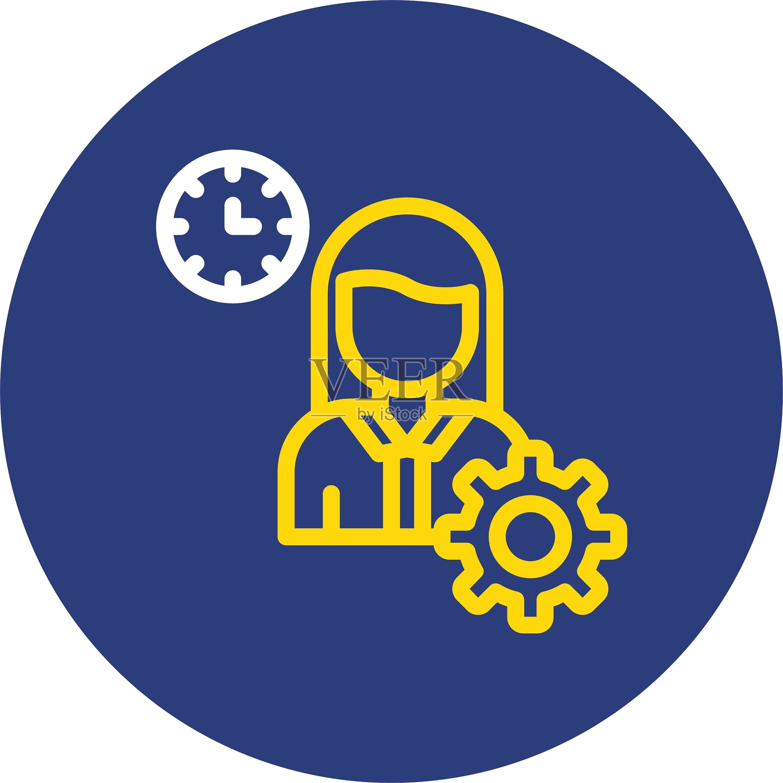 自律双线圆形图标插画图片素材