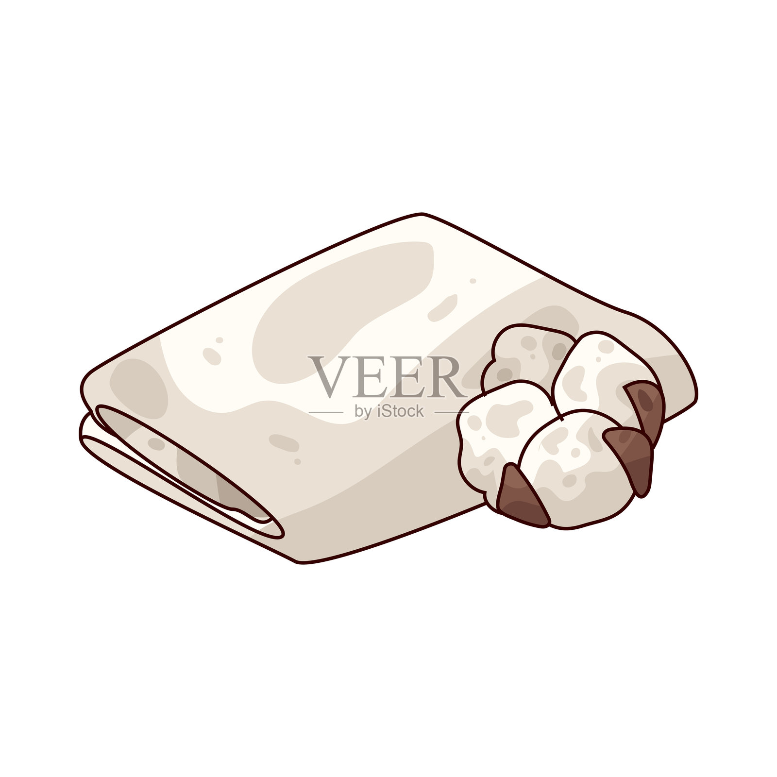 棉花插画图片素材