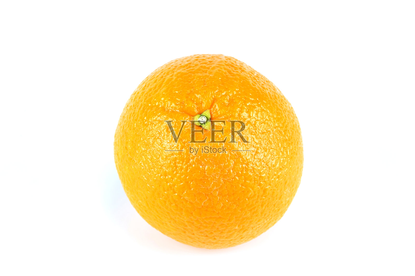 单个新鲜橙子孤立在白色背景上照片摄影图片