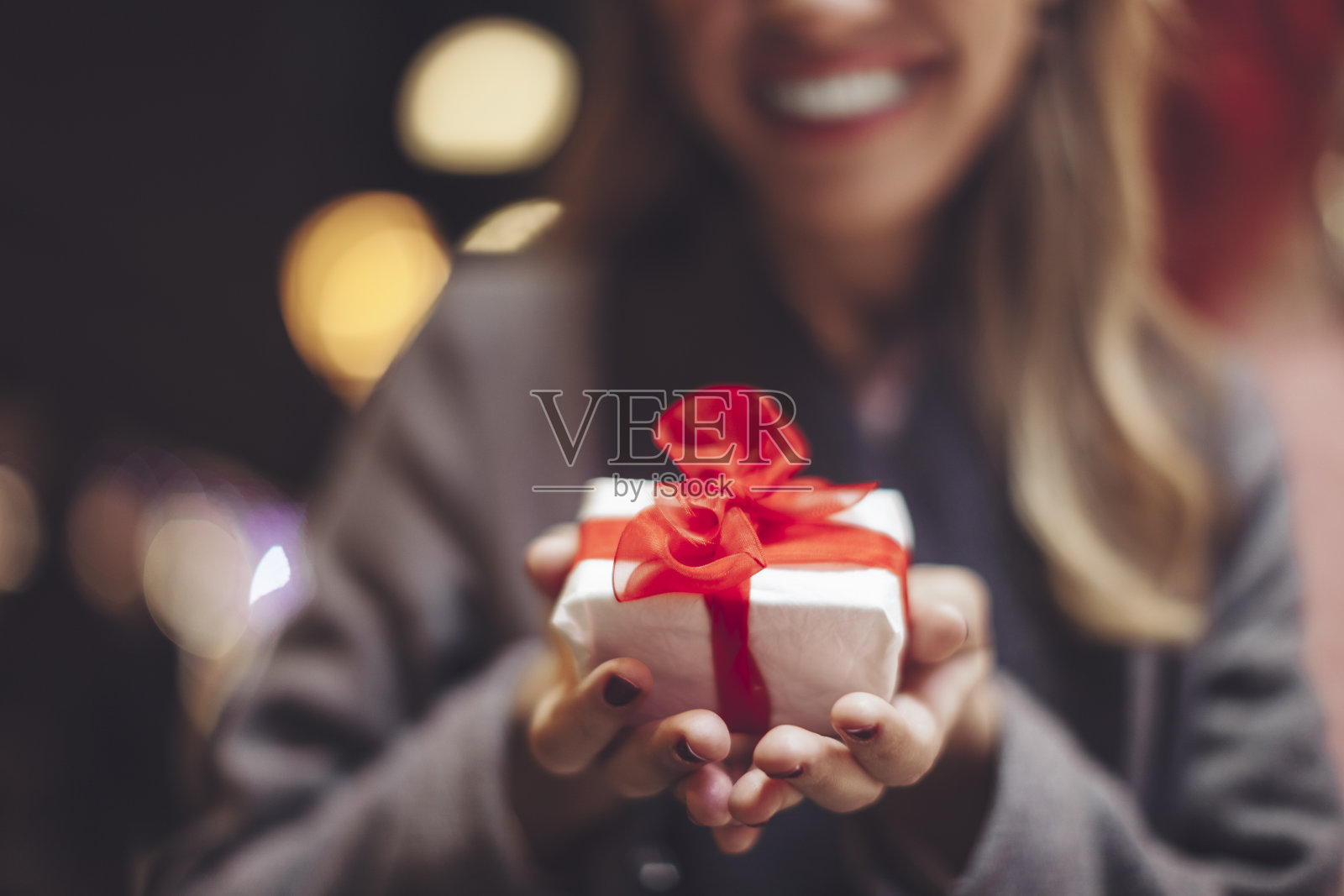 圣诞市场的冬季购物照片摄影图片