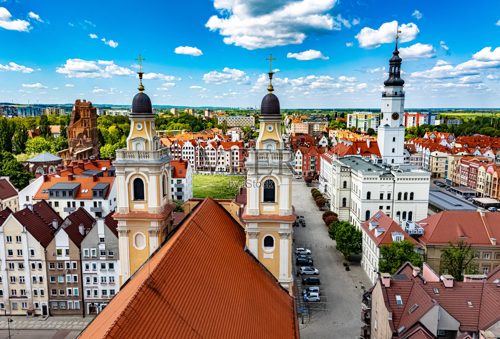 波兰格罗戈夫老城的建筑照片摄影图片