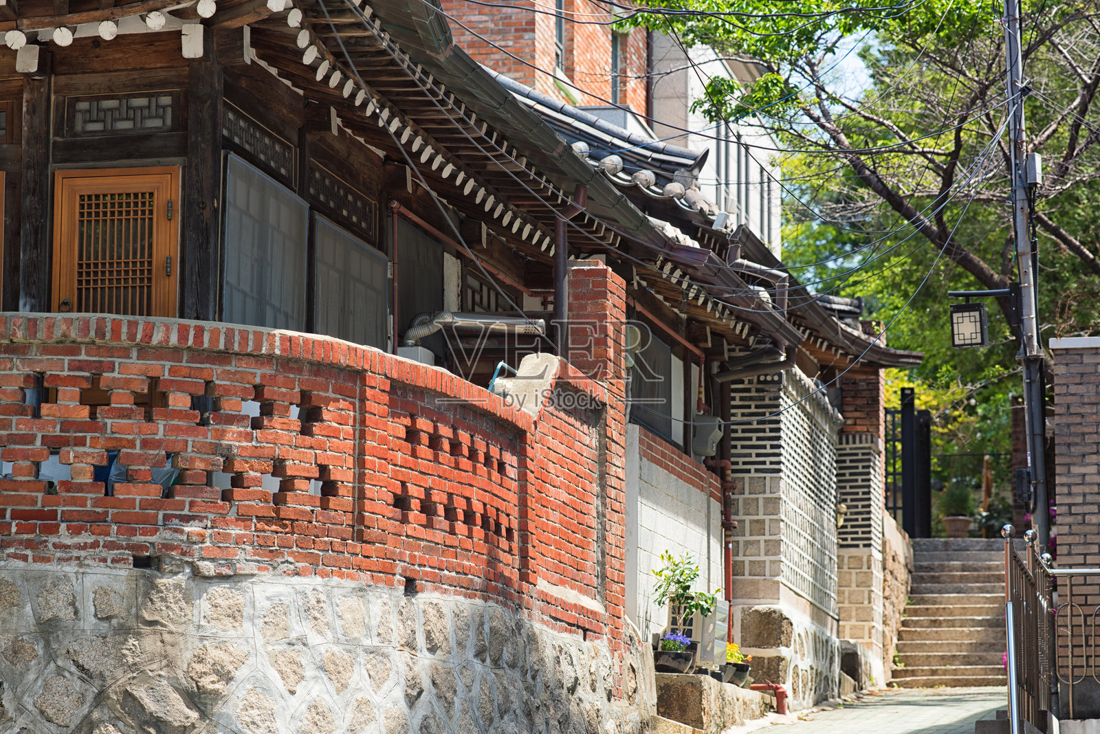 旧首尔城镇小巷照片摄影图片