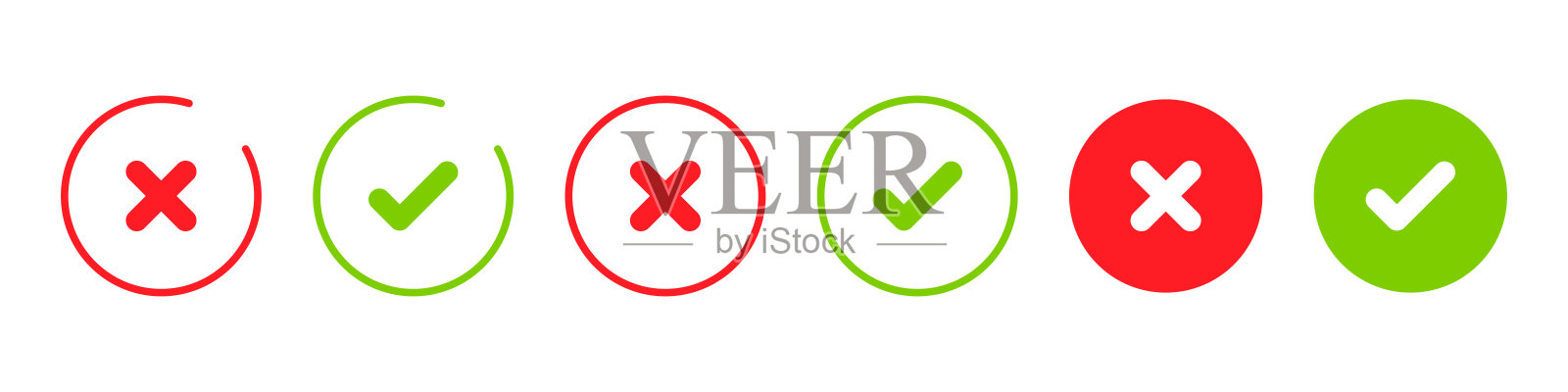 勾选标记图标插画图片素材