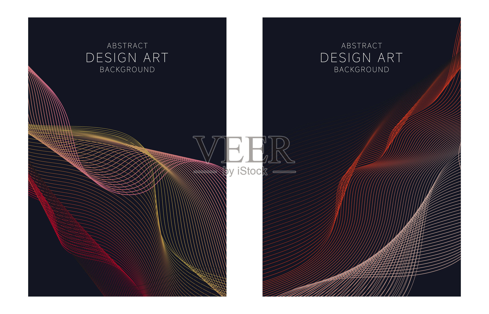 抽象线条概念科技封面背景插画图片素材