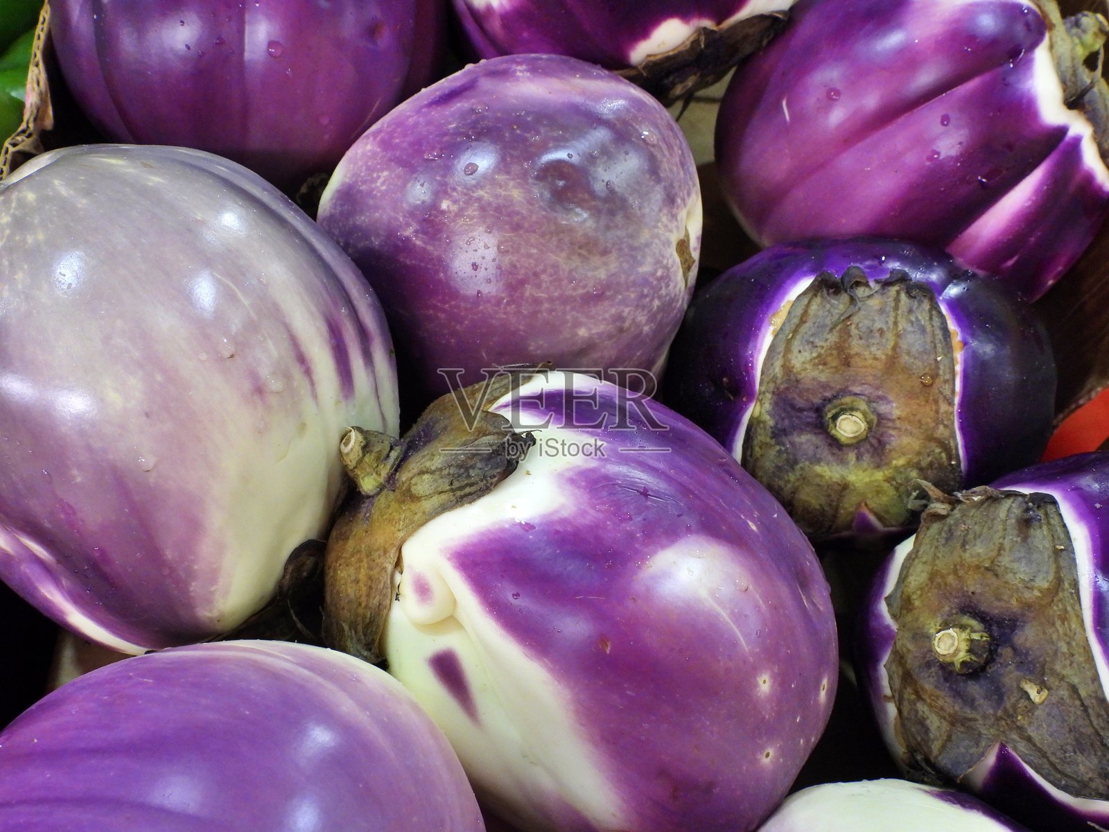 西西里茄子(Solanum melongena)- 超市售价 $1.99/磅。照片摄影图片