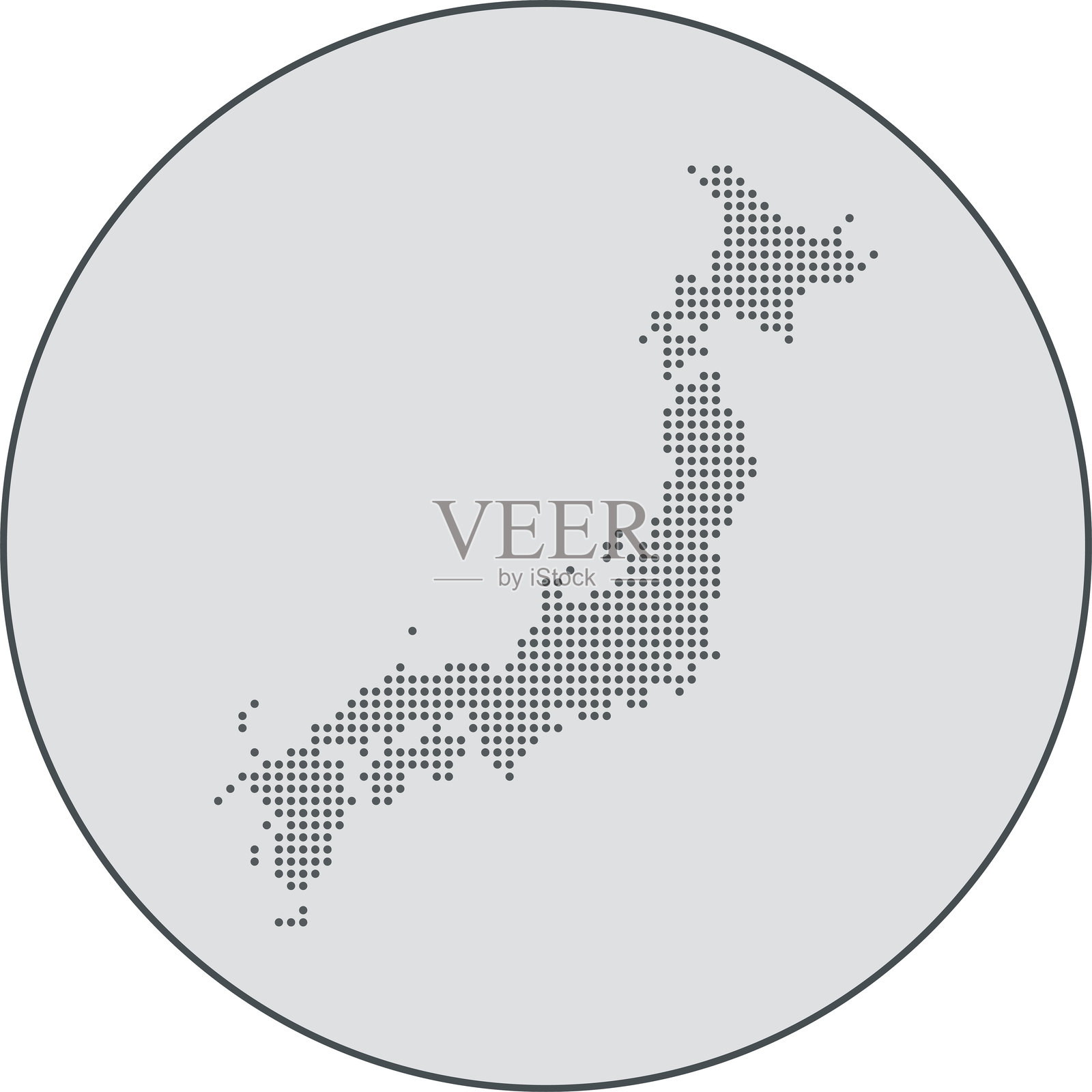 日本地图插画图片素材