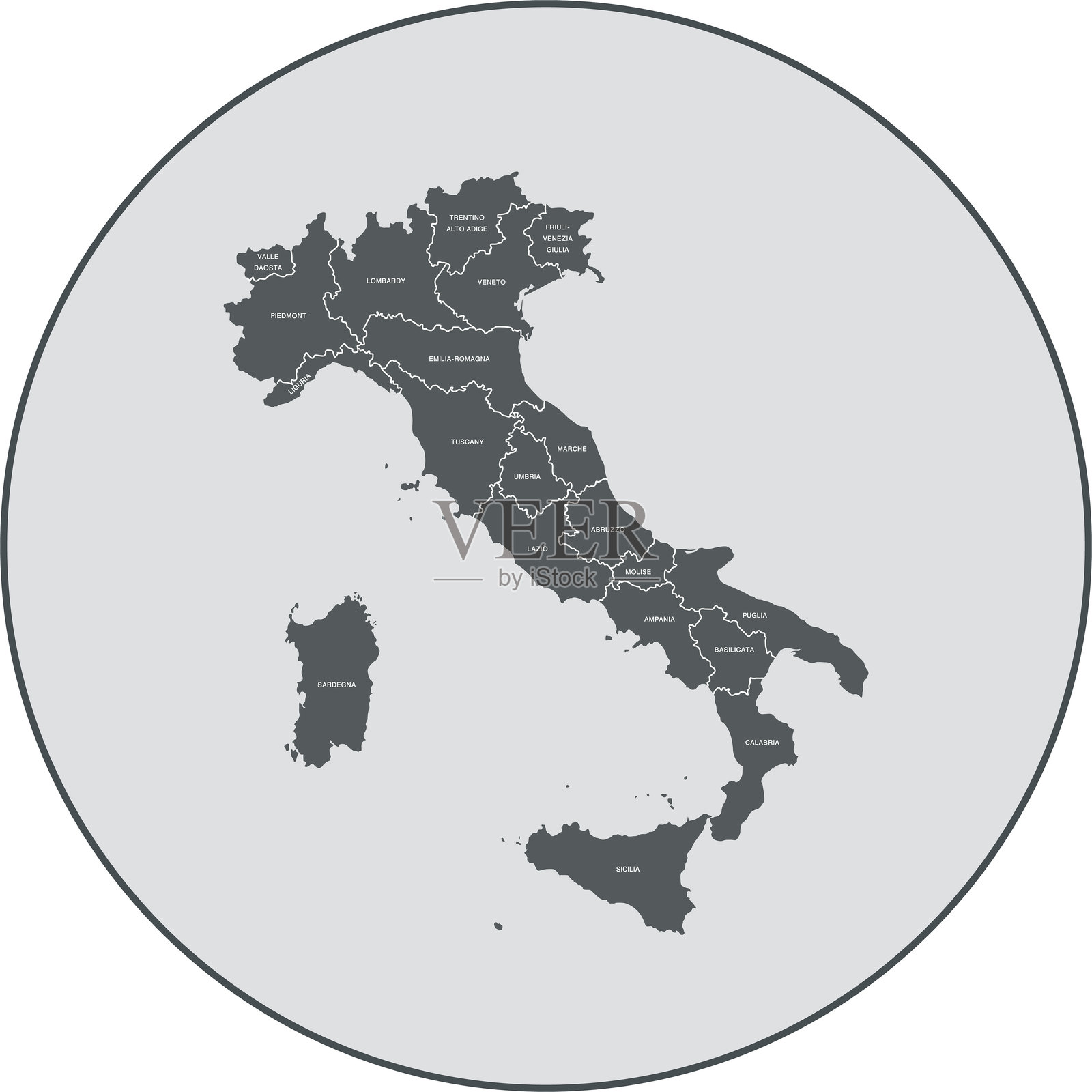 意大利地图插画图片素材