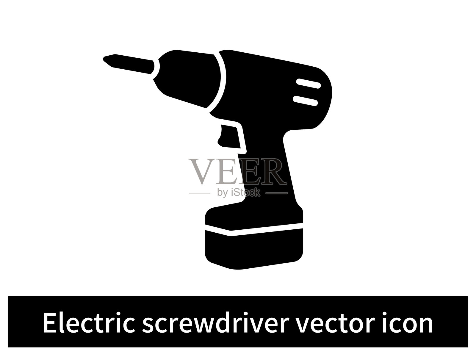 电动螺丝刀矢量图标插画图片素材