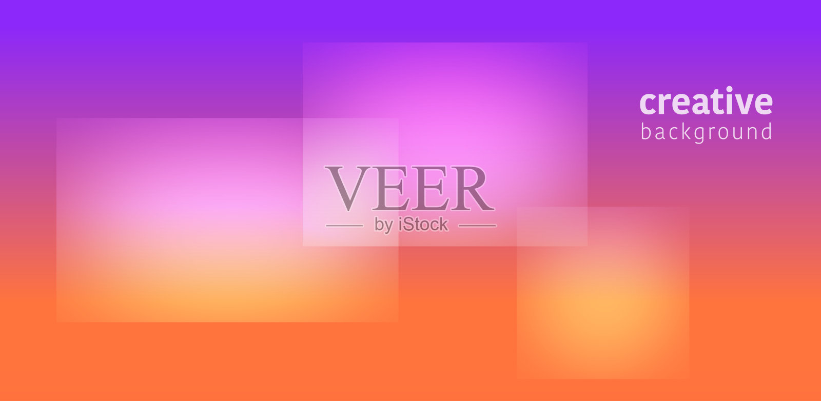 创意抽象渐变背景与透明方块插画图片素材