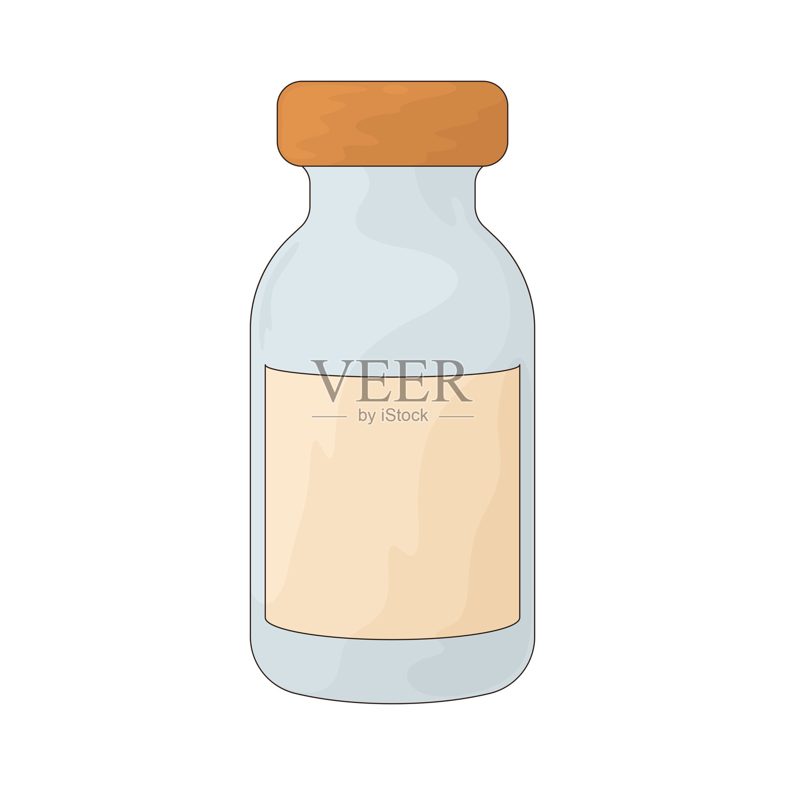 小瓶插画图片素材