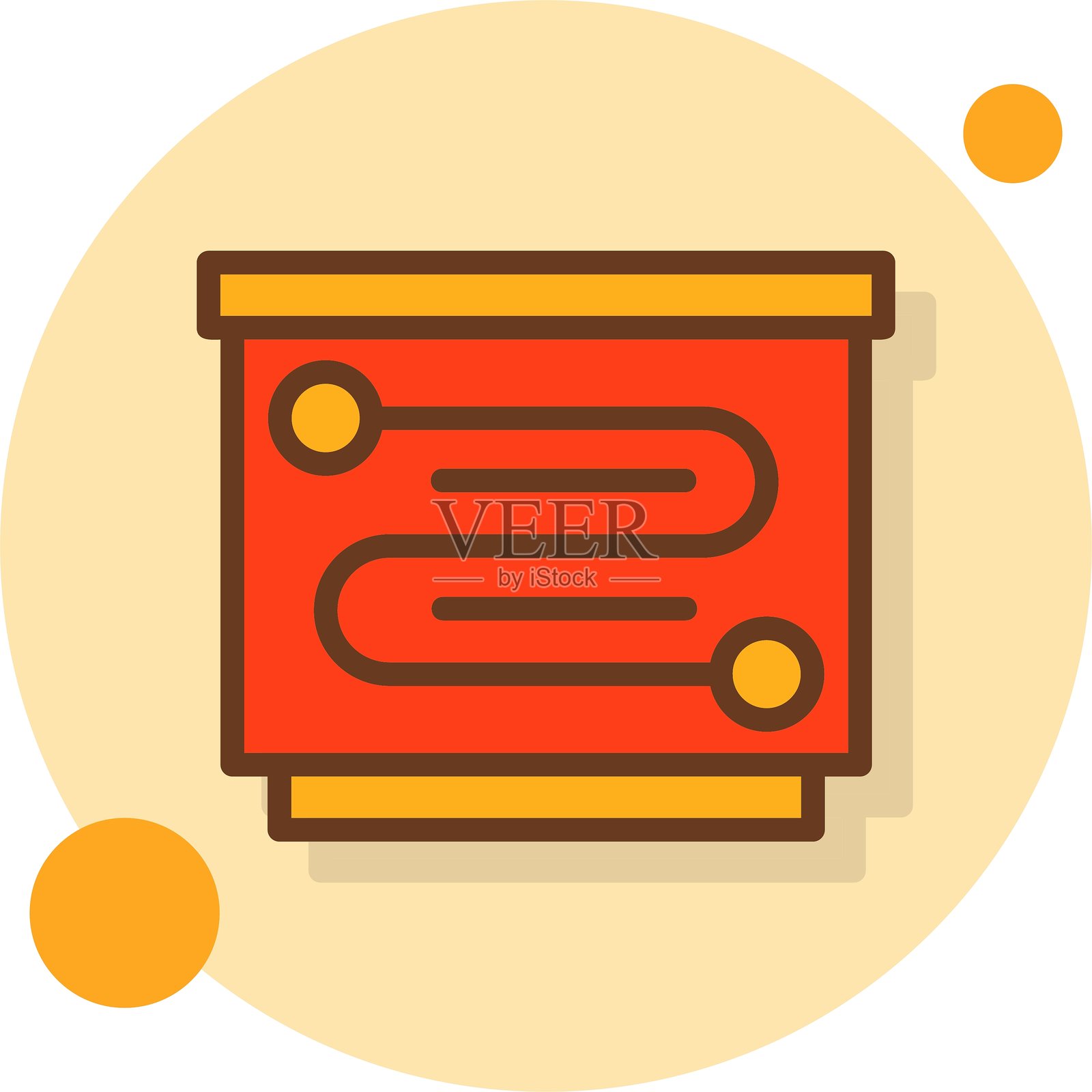 路线图填充阴影圆圈图标插画图片素材