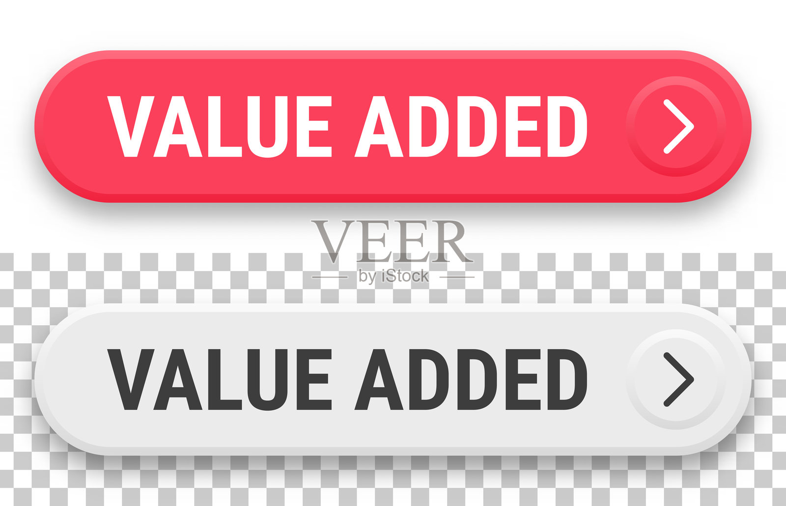 增值 - 3D点击网页按钮在空白背景上插画图片素材