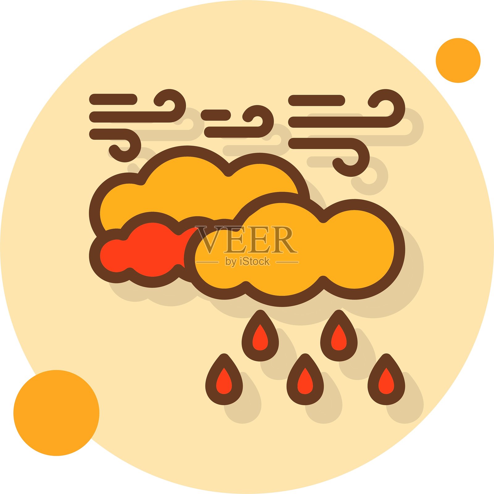 淋浴填充阴影圆圈图标插画图片素材