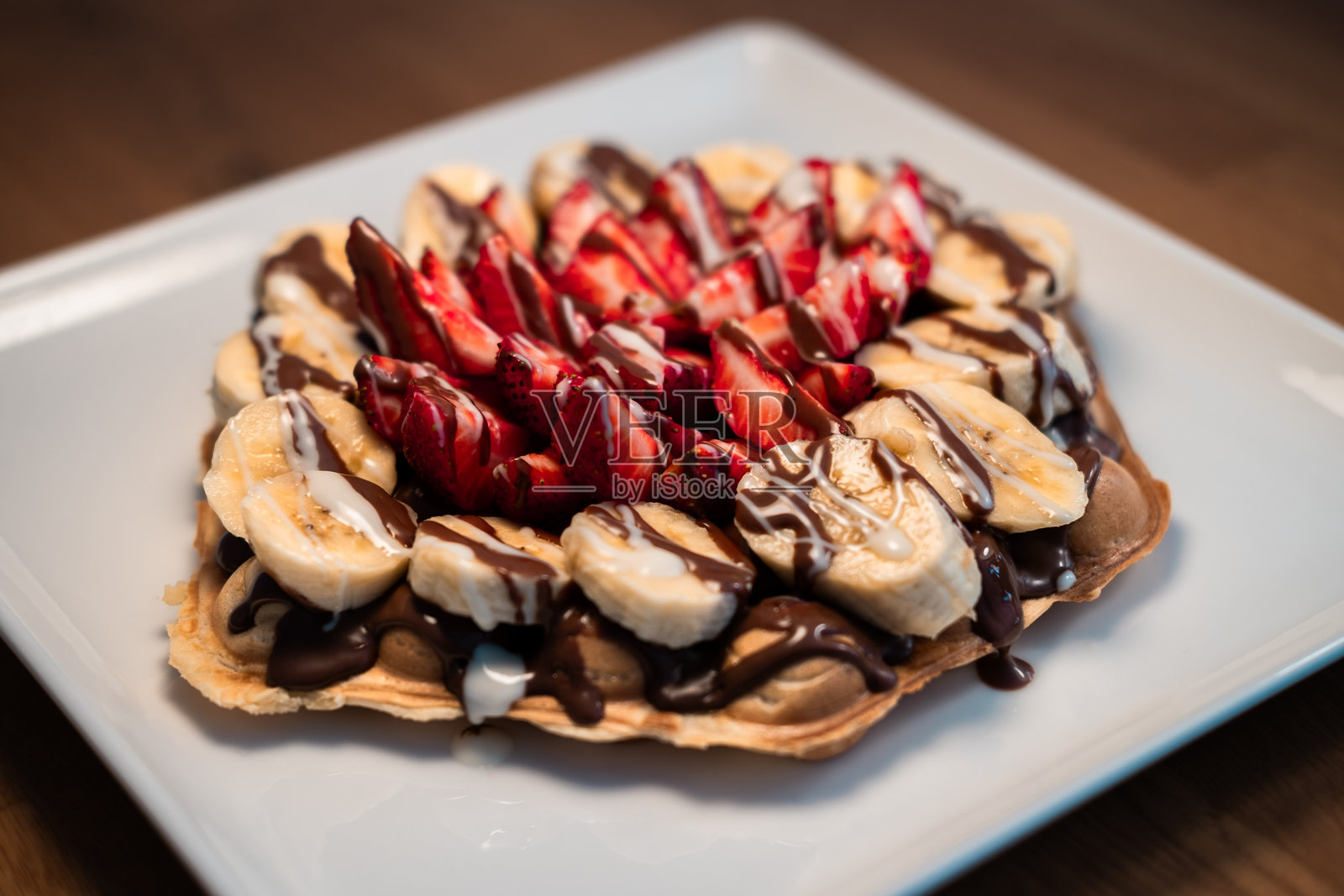 美味的华夫饼照片摄影图片