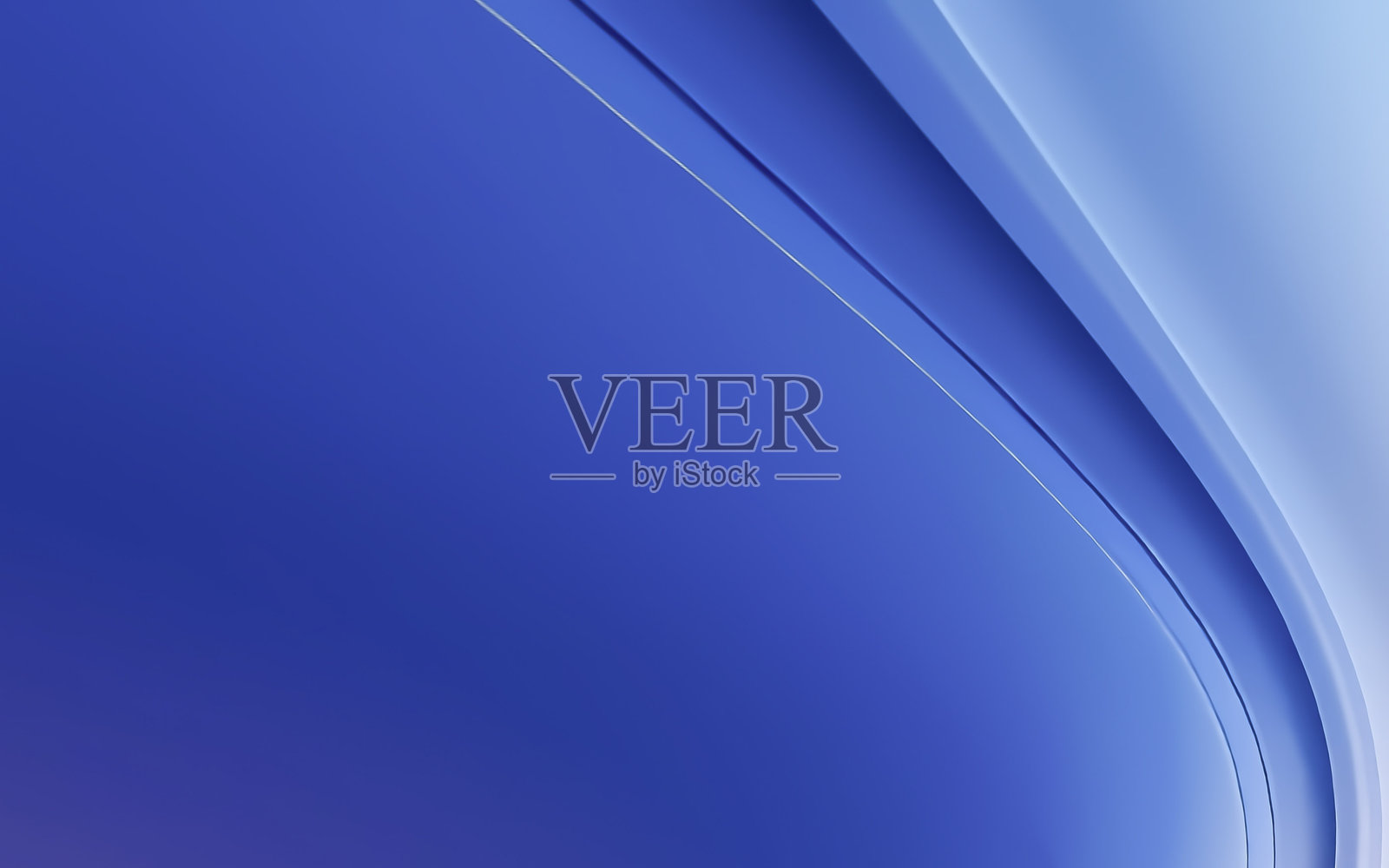 柔和的蓝色抽象背景,优雅的曲线勾勒出干净现代的极简设计照片摄影图片