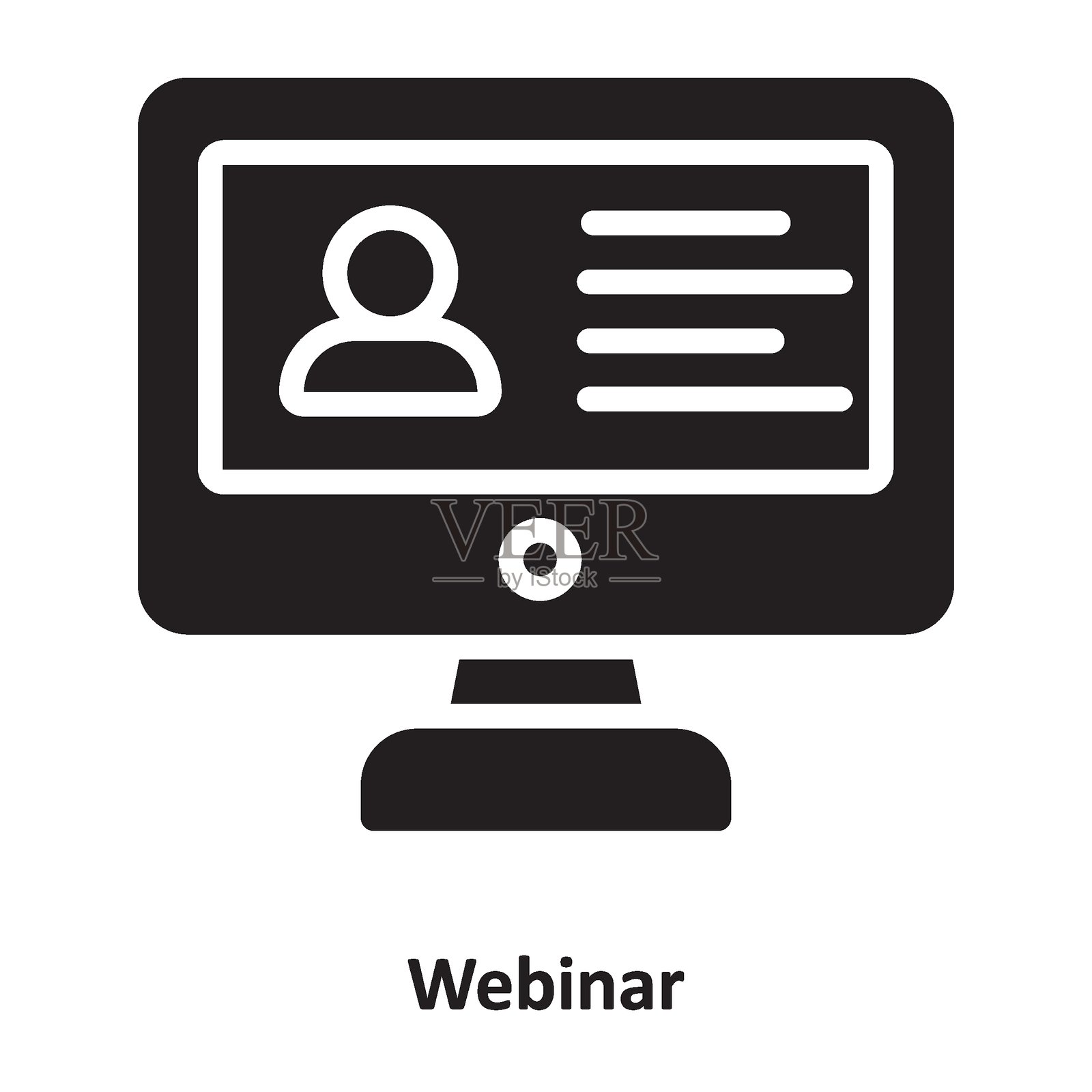 可轻松修改或编辑的网络研讨会矢量图标插画图片素材