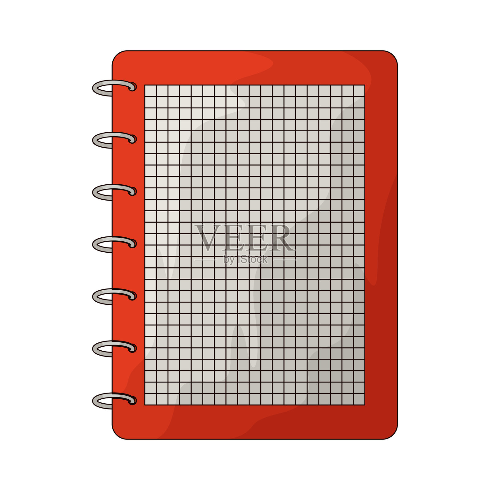 方格笔记本插画图片素材
