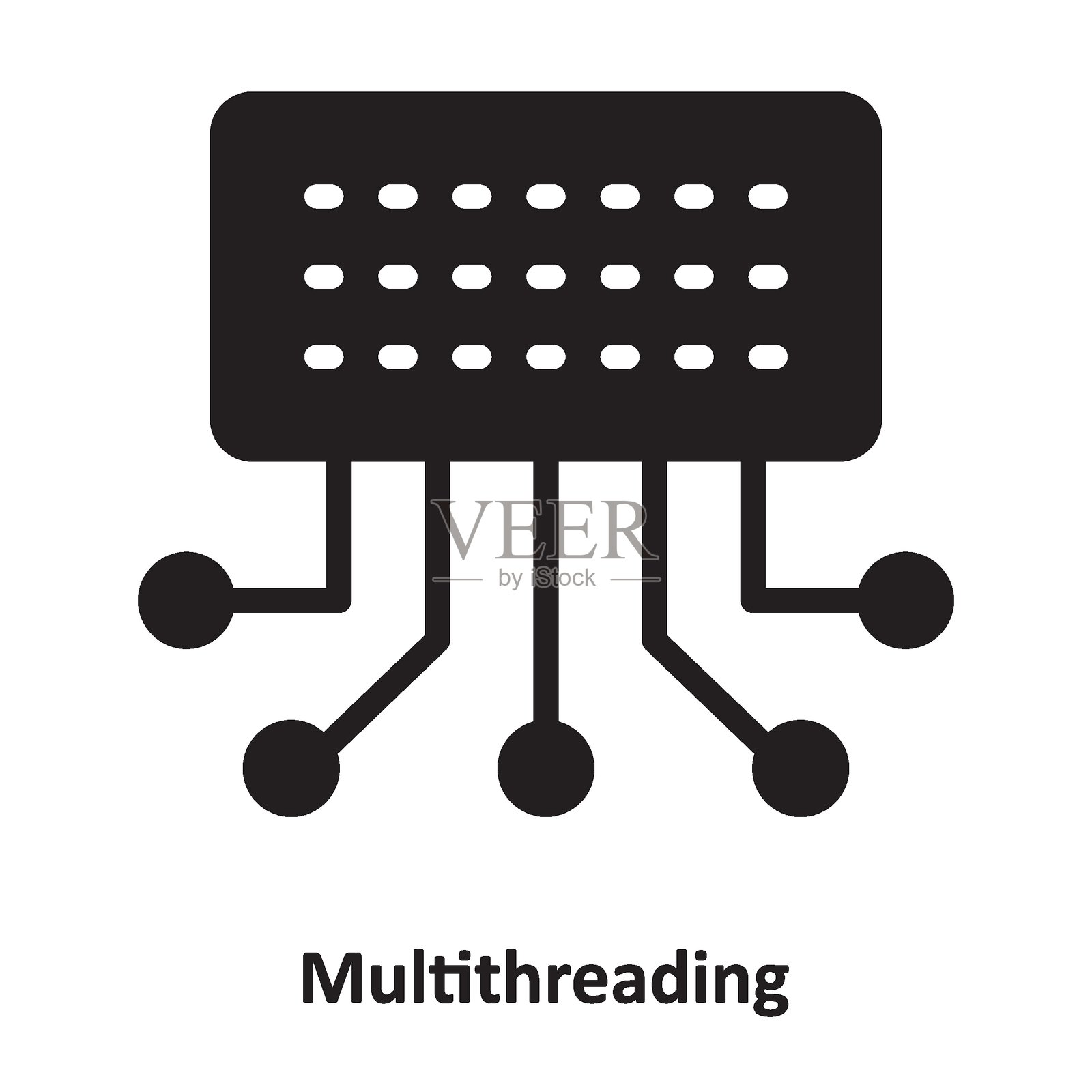 多线程矢量图标,易于修改或编辑插画图片素材