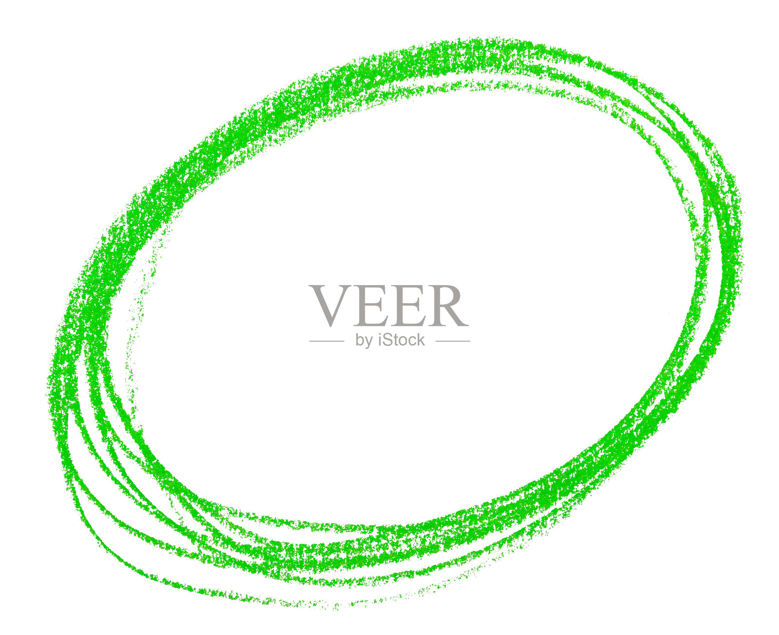 用绿色马克笔绘制的圆形高光涂鸦照片摄影图片