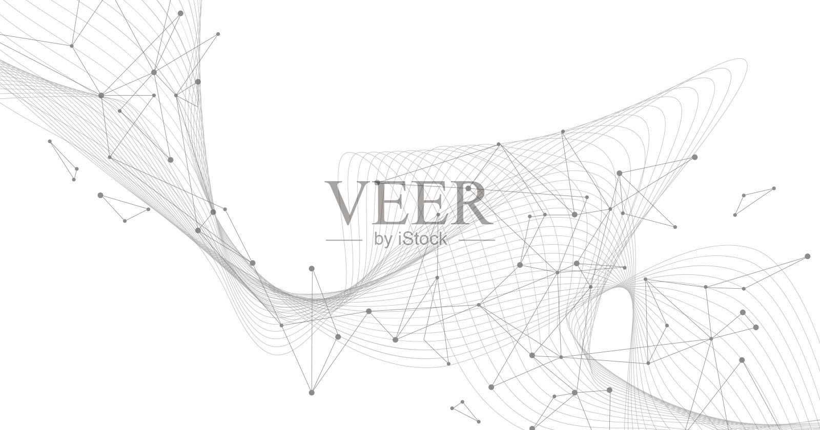 简单的三角形图形和线条在白色背景上。插画图片素材