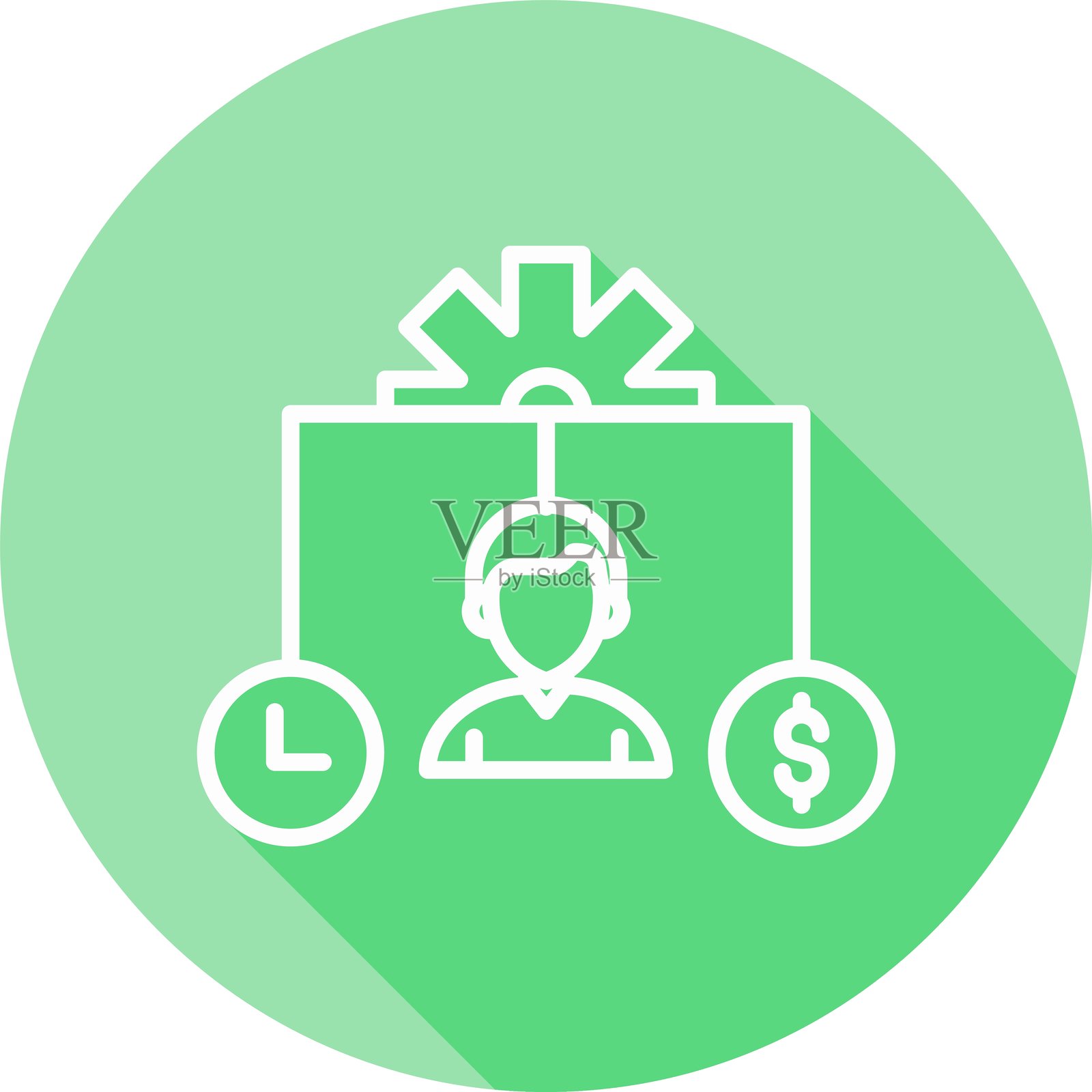 工作时间新图标设计创意插画图片素材