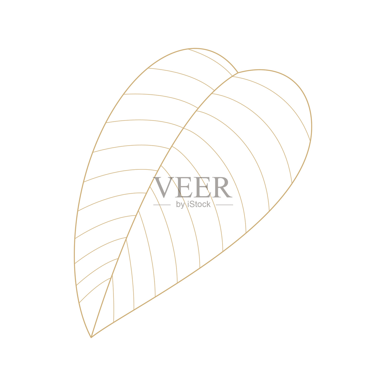 金色叶子装饰品插画图片素材